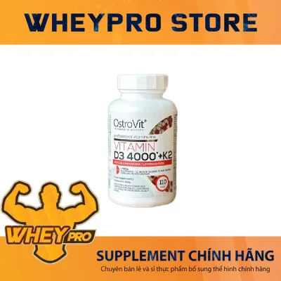 Ostrovit Vitamin D3 4000IU + K2, 110 Tablets - Thực Phẩm Bổ Sung Hỗ Trợ Xương Khớp