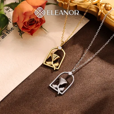 Eleanor women silver chain rhinestone rose accessories necklace 10257 jewelry accessories