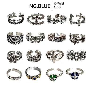 Nhẫn chrome heart nam nữ bạc 925 không gỉ đẹp chorme heart cromheart chrome hearts freesize đôi phụ kiện trang sức y2k