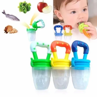 Núm Ăn Dặm Chống Hóc Cho Bé – Set 2 Cái – Silicon Mềm An Toàn, Ăn Trái Cây Rau Củ Thịt Cá, Nhiều Màu