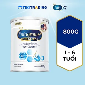 Sữa bột Enfagrow A2 Neuropro 3 800g giúp dễ tiêu hóa, hấp thu cho trẻ từ 1-6 tuổi