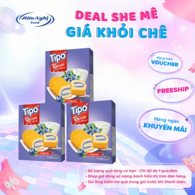 COMBO 3 hộp Bánh Bông Lan Sữa Chua Việt Quất Tipo 268g