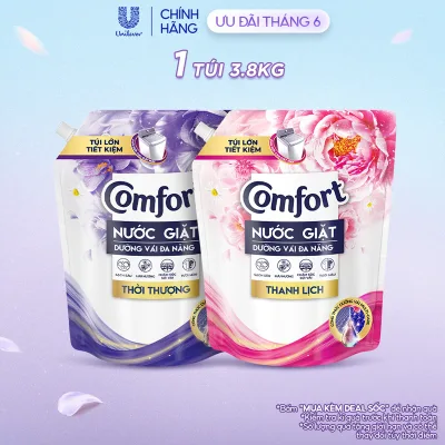 Nước Giặt Comfort Dưỡng Vải Đa Năng 3.0KG/ 3.8KG (Thiên nhiên Thanh Khiết / Thanh Lịch/ Thời Thượng)