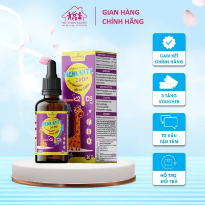 Genuine Nutramed - Menuvite Drop Syrup Supplements Vitamin D3, K2 to Enhance Calcium Absorption, Helping to Reduce the Risk of Rickets.