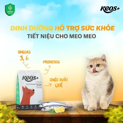 1.5 KG Thức ăn hạt cho Mèo Trưởng Thành Hỗ Trợ Tiết Niệu Cá Biển - Thức ăn cho mèo KEOS Urinary Care