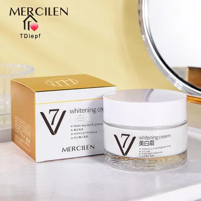 MERCILEN V7 Làm Trắng Da Tự Nhiên Kem Dưỡng Ẩm Đế Lười Làm Sáng Da Trẻ Hóa Da Co Giãn Chăm Sóc Da Mặt Làm Đẹp Cho Nữ MỚI