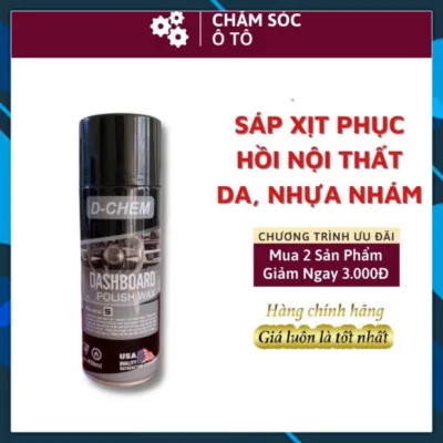 Chai Xịt Phục Hồi Nhựa Nhám Và Bảo Dưỡng Đồ Da, Nội Thất Ô Tô Đa Năng (Vỏ Xe, Ghế Da, Áo Da, Giày Da...) D-CHEM - CSOTVN
