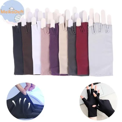 MeikoDeft 1 Cặp Găng Tay Chống Tia UV Găng Tay UV Không Ngón Làm Móng Tay Móng Tay Nghệ Thuật Dụng Cụ VN