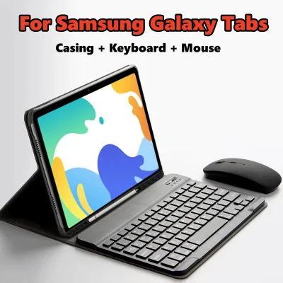 Nixxos Dành Cho Samsung Galaxy Tabs Bao Da Có Bàn Phím Bluetooth Tích Hợp Khe Cắm Bút Bao Gồm Chuột Cho Samsung Galaxy S9FE S9 S8 S7 S6 Lite A9 + A8 A7