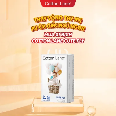 Tã/Bỉm Cotton Lane Cute Fly Ultra-Thin Air Core Hà Lan, Tiêu chuẩn Châu Âu, Mềm Mại, Thấm Hút 1600ml
