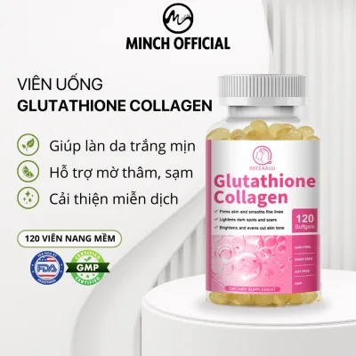 Viên uống trắng da Glutathione và Collagen Bbeeaauu 120 viên chăm sóc làn da, hỗ trợ tim mạch và não bộ