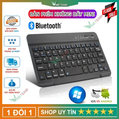 Bàn Phím Nhôm Không Dây Cho Máy Tính Bảng Mac Hỗ Trợ Phổ Thông Cho Hệ Điều Hành IOS Android Windows kích thước 10 inch