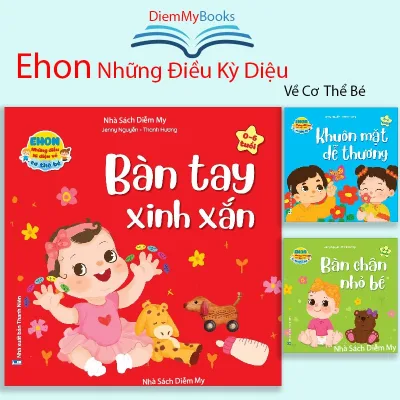 Sách- Bộ 3 Quyển Ehon Những Điều kì Diệu Về Cơ Thể Bé Sách Thiếu Nhi Dành Cho Bé Từ 0- 4 Tuổi