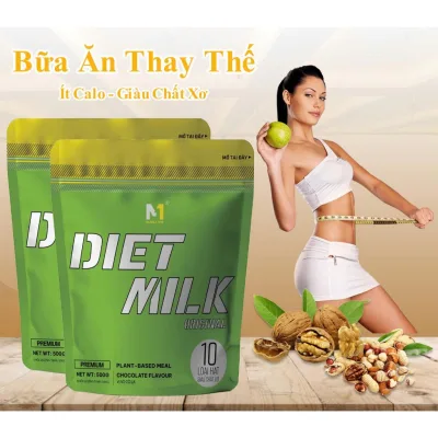 Combo 2 Túi Diet Milk - Sữa ăn kiêng ít calo, hỗ trợ giảm cân hiệu quả - bổ sung protein + Qùa