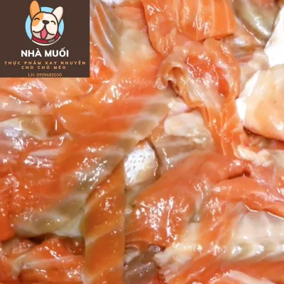 Vụn cá hồi ko da ko xương 1KG - thức ăn cho chó mèo - thức ăn cho thú cưng - thịt cho chó mèo - TPHCM