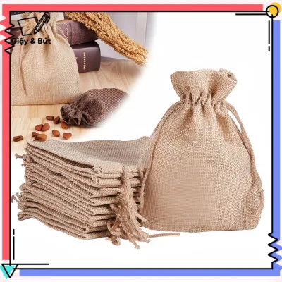 Túi bố dây rút – Đựng cà phê treo ô tô / Túi hoa thơm / Trang trí tiệc cưới / Đựng đồ lưu niệm