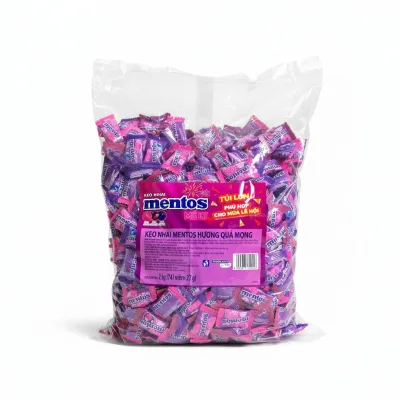 Kẹo Nhai Mentos Hương Quả Mọng 500G - Kẹo Mentos phiên bản mới - Bánh kẹo Tết ăn vặt
