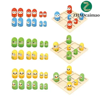 ZHAOCAIMAO Big Eat Small Gobble Board Đồ chơi, Giáo dục Cha mẹ và Con cái Tic Tac Toe Board Game, Xếp hình Montessori Tương tác 2 người chơi XO Cờ vua Đồ chơi Quà tặng
