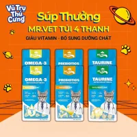 Súp Thưởng Cho Mèo Mượt Lông, Tốt Cho Tiêu Hóa Mr.Vet 4 Thanh