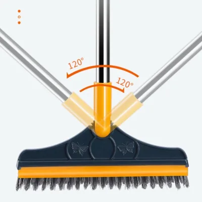 Chổi Chà Sàn Nhà Tắm - Chổi Cọ Sàn Đầu Gạt Nước Đầu Xoay 120 Độ 【 T4 P27 A0 】