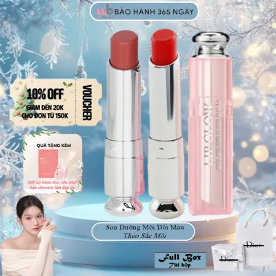 Collection of Colors of Dior Addict Lip Glow, Full Box Bag + Box, Brightens Wrinkles, Helps Lips Become Plump and Smooth.