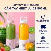 Máy Xay Sinh Tố Cầm Tay Meet Juice 500ml mini, Máy Xay Cầm Tay Đa Năng Xay Đá Viên, Các Loại Hoa Quả