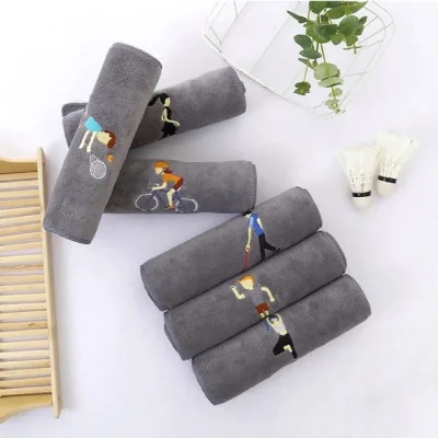 KHĂN TẬP GYM,YOGA,FITNESS BÔNG MỊN THẤM HÚT CỰC TỐT THÊU HÌNH SINH ĐỘNG kt 25x100cm