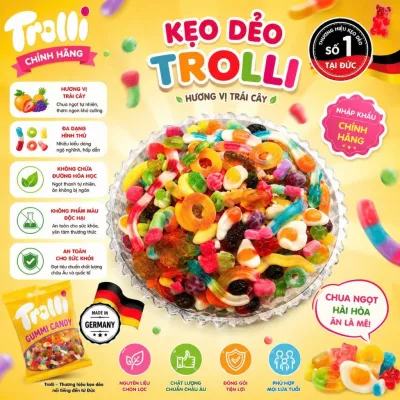 Kẹo Dẻo Đức-Chính HãngTrolli, Kẹo Dẻo Trái Cây, Bánh Kẹo Tết 2027