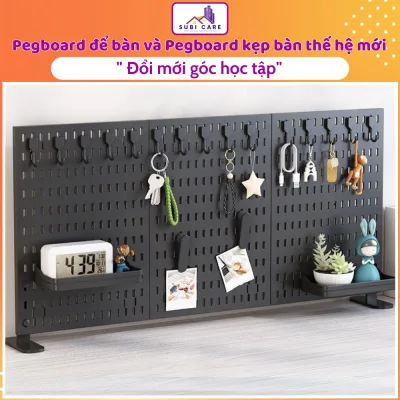 Bảng Pegboard Kẹp Bàn Decor Để Đồ Bàn Học Trang Trí Bàn Làm Việc,Desk Decor DIY Văn Phòng Bàn Gaming