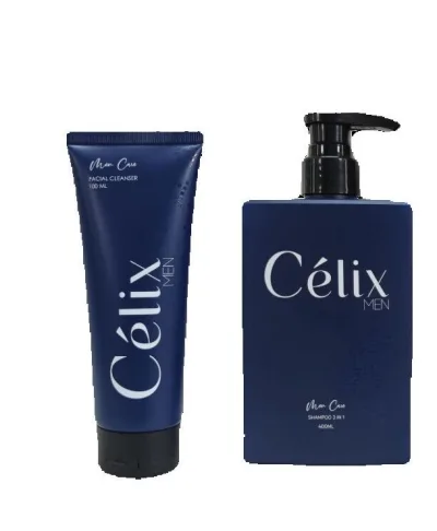 Combo Phong Độ - Dầu gội 3in1 và Sữa Rửa Mặt Célix Men - Chăm Sóc Tóc, Da Mặt - Skincare Làm Đẹp Da Dưỡng Ẩm Da Cosmetic