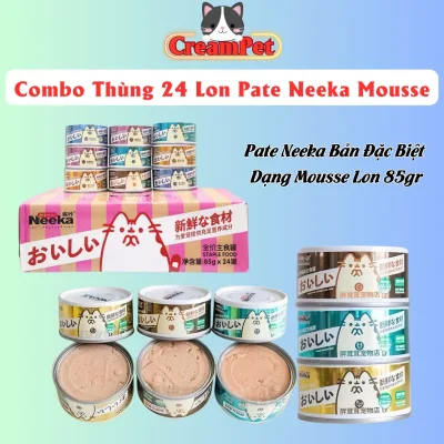 Pate Neeka dạng Mousse Cho Mèo Lon 85gr nhiều vị dinh dưỡng