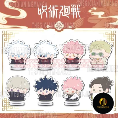 Standee JUJUTSU KAISEN ver TẬP THỂ DỤC anime mô hình Chú Thuật Hồi Chiến chibi mica trưng bày