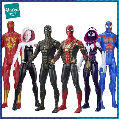 30cm Hasbro Marvel Người nhện sắt Nhện Nọc độc Hoạt động Hình Anime Đen vàng Phù hợp khớp Di chuyển Mô hình Đồ chơi trẻ em Quà tặng con trai Đồ chơi chính hãng Hasbro