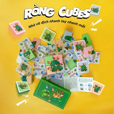 Drinking Game "Rồng Cubes"- Bộ đồ chơi xếp hình mặt rồng, game tết 2024 Ghiền Mystery