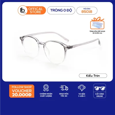 Kính trong suốt LB Eyewear 85018 gọng kính nhựa nam nữ thời trang chống tia UV nhẹ không gây nặng mặt