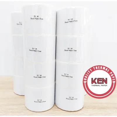 tem trà sữa 50x30 [ 800 TEM / CUỘN ] Tem nhiệt in tem nhãn, in mã vạch, in tem phụ