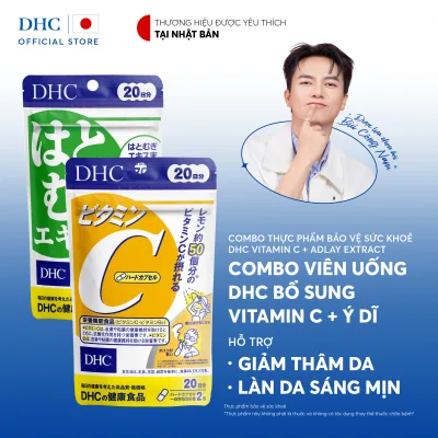 Combo Health Protection Food Dhc Vitamin C + Adlay Extract (20 Days) - Vitamin C + Yidi Support Pills