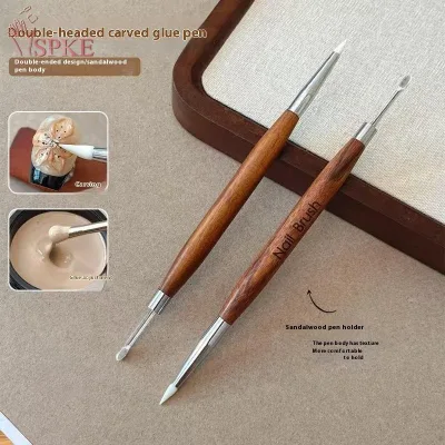SPKE Gỗ Hai Đầu Móng Tay Nghệ Thuật Bàn Chải Khắc Hoa Tranh Bút Trộn DIY Dụng Cụ Làm Móng Tay Đa Năng VN