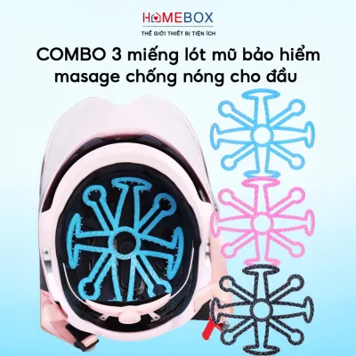 Miếng Lót Mũ Bảo Hiểm Chống Nóng Masage Da Đầu Đệm Nón Bảo Hiểm Mềm Mại Chống Xù Tóc Xẹp Tóc