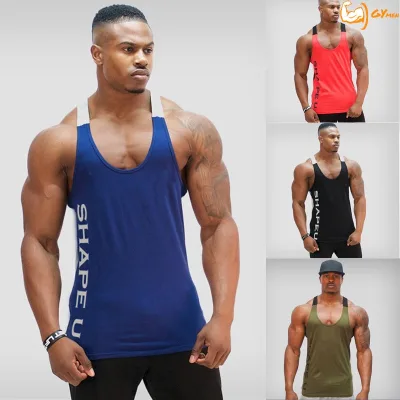 Áo ba lỗ nam tập gym Cổ Chữ U Màu Sắc Tương Phản Thoáng Khí Thời Trang Xuân Hè Cho Nam áo ba lỗ nam tập gym thời trang nam