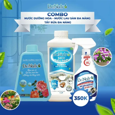Combo 3 Sản Phẩm DrNatro Tẩy Sạch Đa Năng , Nước Dưỡng Hoa , Nước Lau Sàn Đa Năng Kháng Khuẩn 99,99%