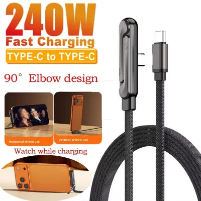 Ankndo Bền Điện Thoại Gấp Giá Đỡ Máy Tính Bảng Cáp Dữ Liệu 240W Sạc Nhanh Loại C Đến Loại C Cáp Sạc Có Thể Gập Lại Giá Đỡ Cáp Dữ Liệu