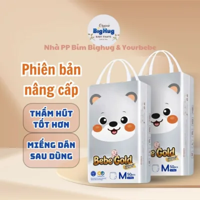 Bỉm quần Yourbebe đổi tên BEBE GOLD (Phiên bản bao bì mới) 100 miếng bỉm siêu mỏng siêu thấm miếng cuộn bỉm tiện lợi