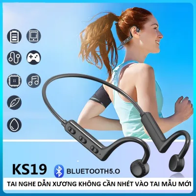 Tai nghe không dây dẫn truyền âm thanh qua xương, không gây đau tai chống nước IPX5 mẫu mới hàng cao câp, tai nghe bluetooth