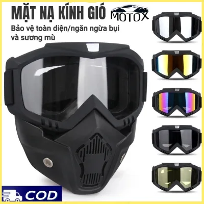 Cao Cấp Mặt Nạ Xe Máy, Kính Lái Xe, Mặt Nạ Mũ Bảo Hiểm Thể Thao Dành Cho Xe Địa Hình Gió Bụi Và Chống Nước