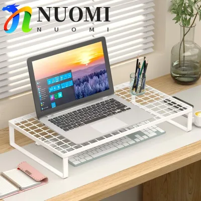 Giá làm mát lưới máy tính xách tay NUOMI, Giá đỡ máy tính làm mát lưới, Giá đỡ máy tính xách tay Giá đỡ bàn bằng kim loại đen / trắng Giá đỡ màn hình di động Máy tính