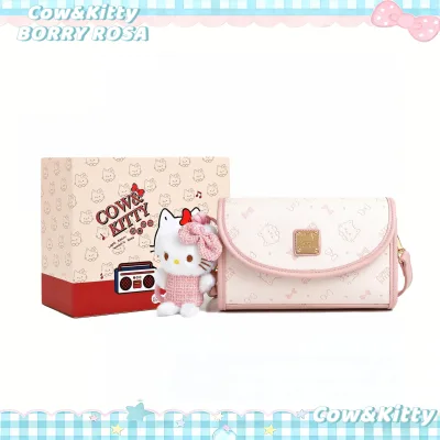 Cow&Kitty/BORRY ROSA Túi đeo chéo màu hồng Túi xách phong cách Hello Kitty Lựa chọn quà sinh nhật tốt nhất