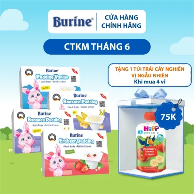 Pudding Burine Ăn Dặm Đủ Vị Bổ sung năng lượng dành cho bé từ 6 tháng tuổi - Nhập khẩu Đức