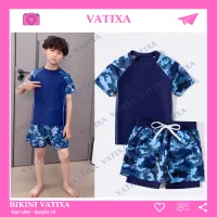 Đồ bơi bé trai quần 2 lớp chất thun lạnh co giãn thoải mái cho bé từ 10-40kg VATIXA BT02