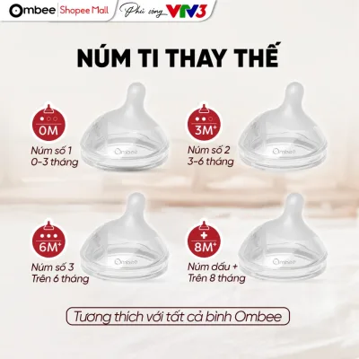 Núm Ti Thay Thế Bình Sữa Ombee